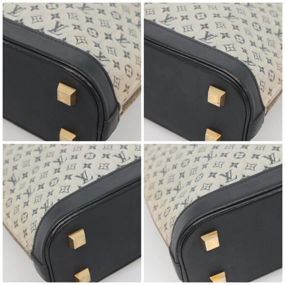 LOUIS VUITTON Monogram Mini Alma Haut Hand Bag Blue M92202 LV Auth 140886 - Picture 14 of 16